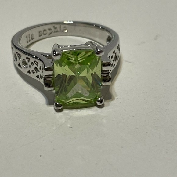 LIA SOPHIA 'Appletini' Silver Green CZ Solitaire - Picture 3 of 8
